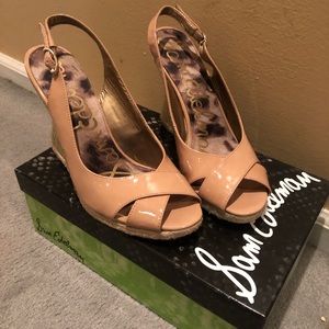 Sam Edelman Arianna Patent Leather Wedge Slingback